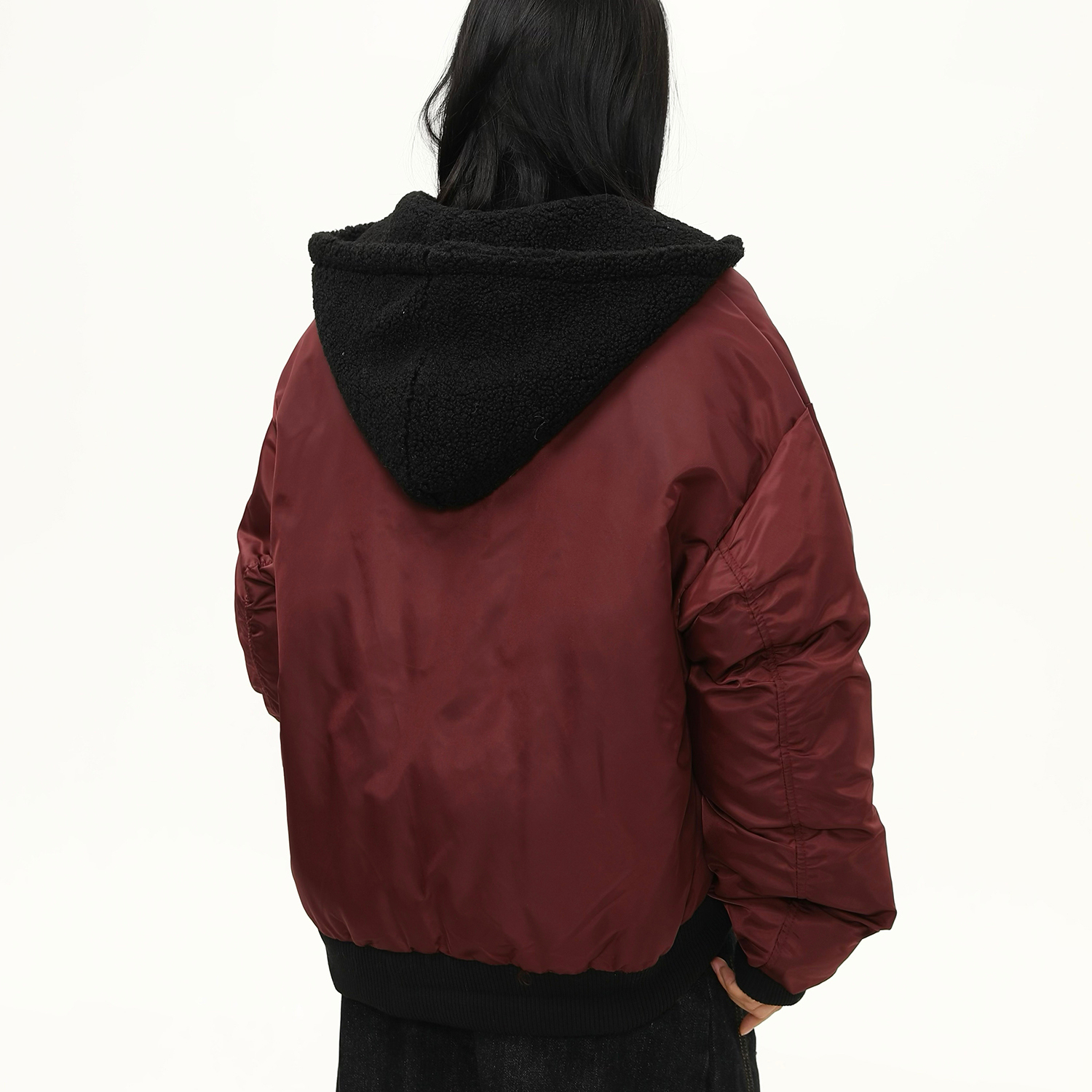 冬季加厚飛行員連帽棉服外套女美式復古寬鬆百搭棉衣