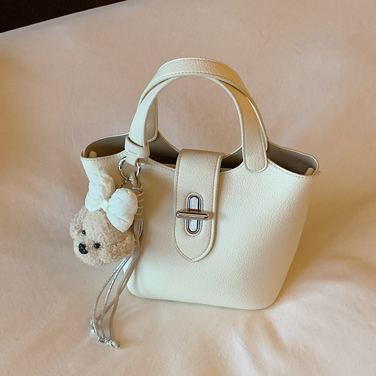 海鹽藍水桶包女士2026新款包包菜籃子手提包單肩斜挎