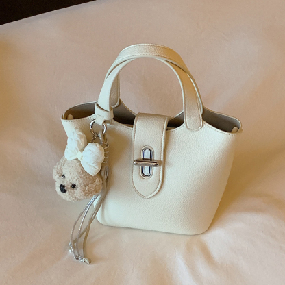 海鹽藍水桶包女士2026新款包包菜籃子手提包單肩斜挎