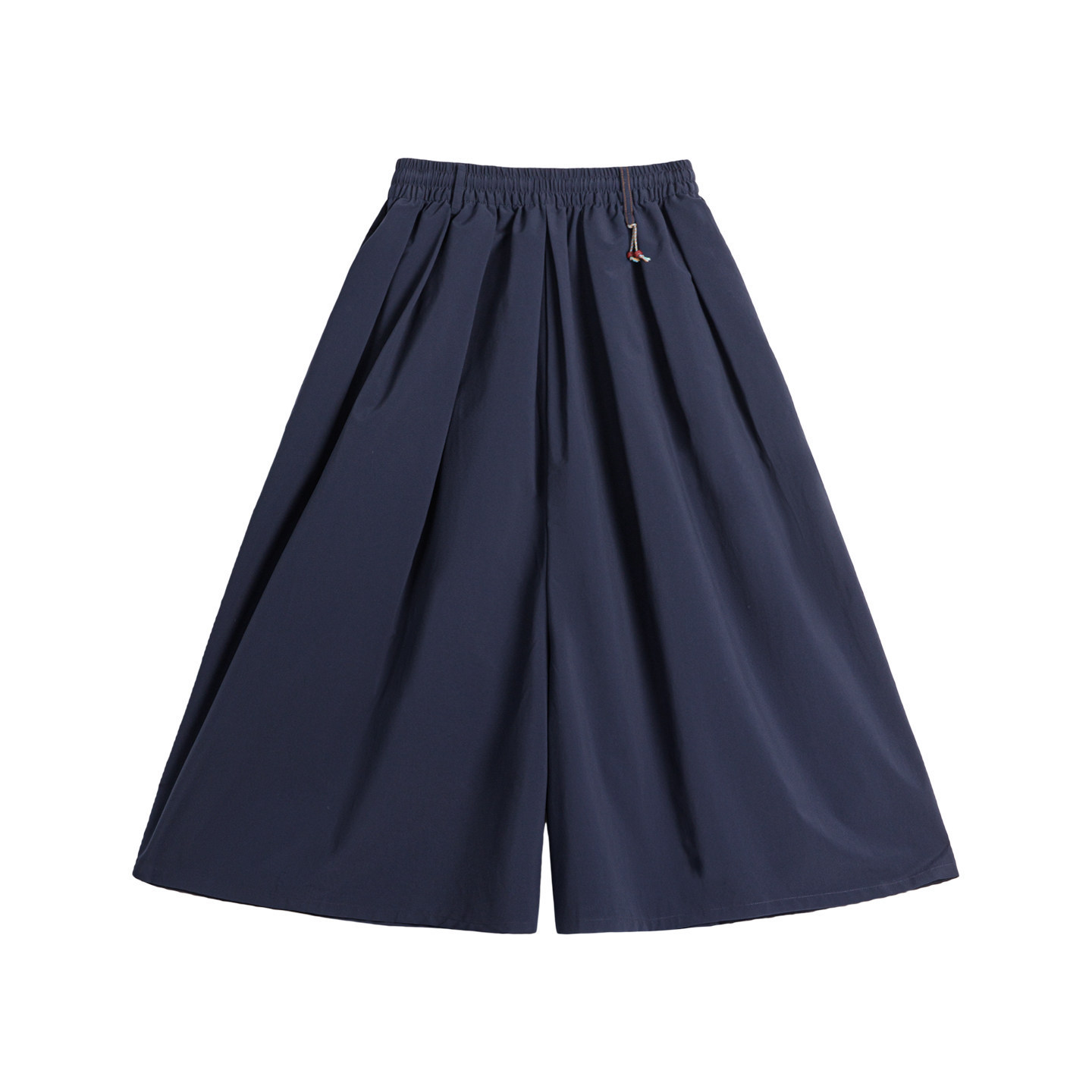 A字薄款寬鬆顯瘦大擺垂感闊腿山本裙褲一體九分休閒褲女