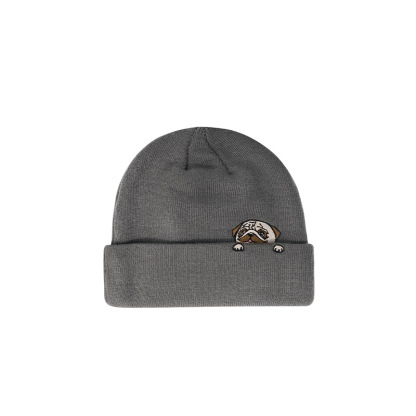 日系小狗刺繡毛線帽秋冬加厚帽子護耳針織帽男女冷帽