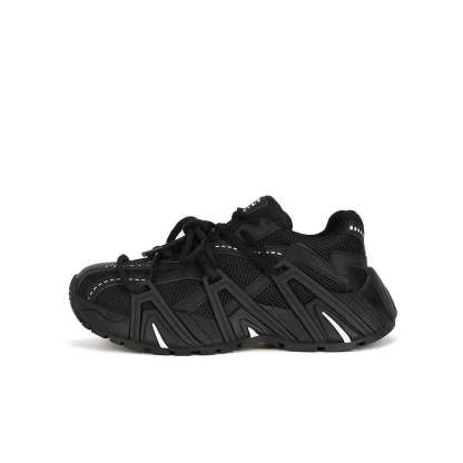 春秋復古鴛鴦帶厚底系帶休閒運動鞋老爹鞋女