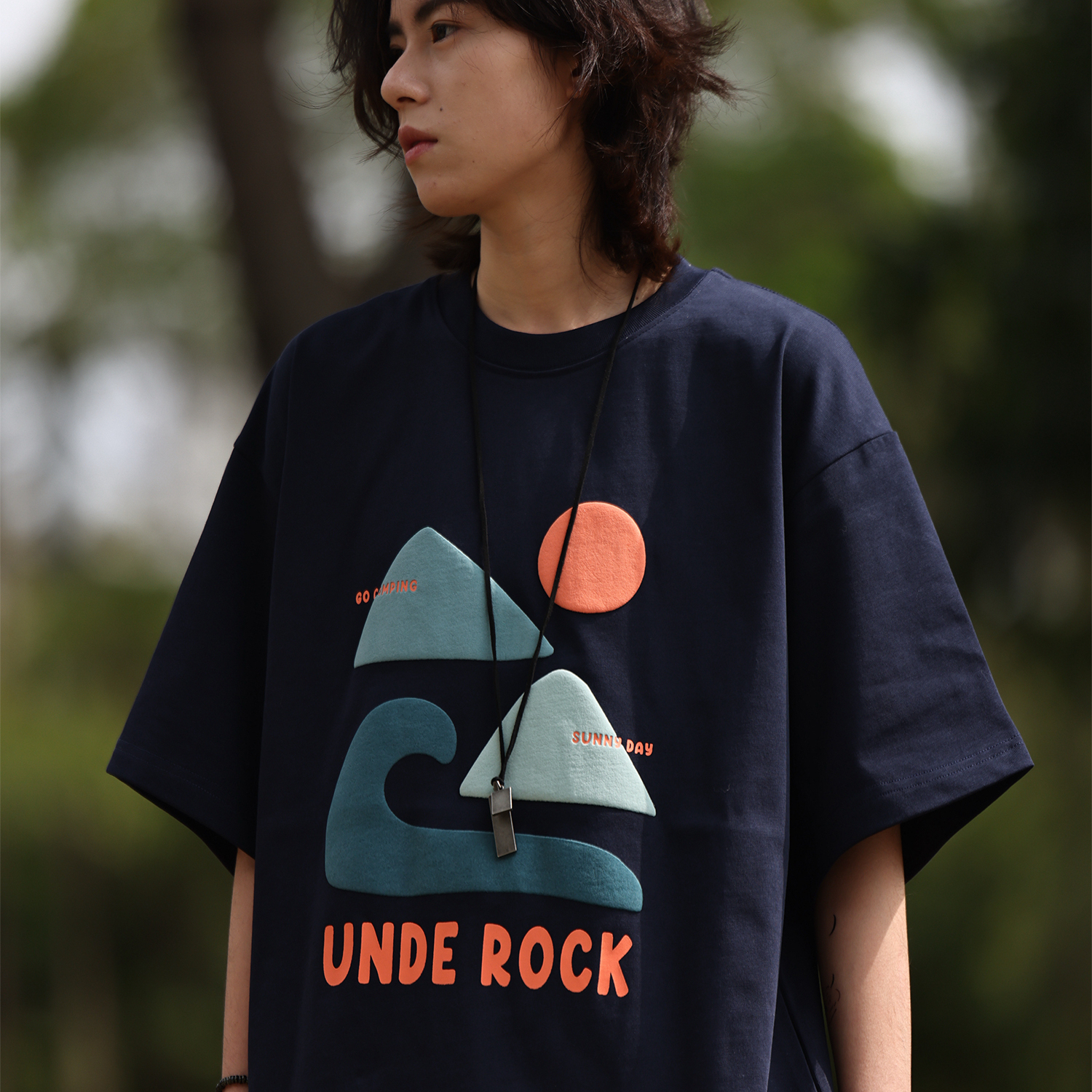 夏季新款日系簡約發泡字母印花女寬鬆休閒短袖T恤