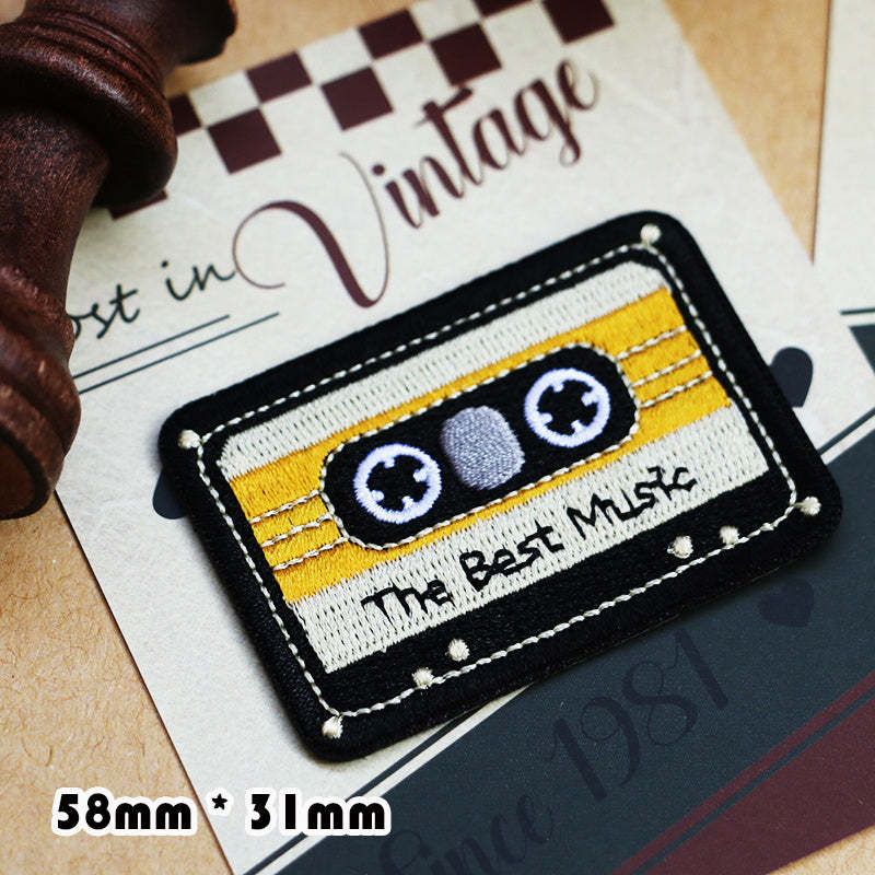 粘貼復古vintage刺繡布貼衝鋒衣包包徽章圖案貼衣服破洞補丁遮蓋