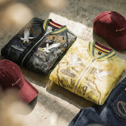 美式復古歐根紗橫須賀刺繡棒球服夾克半透明外套罩衫上衣女春