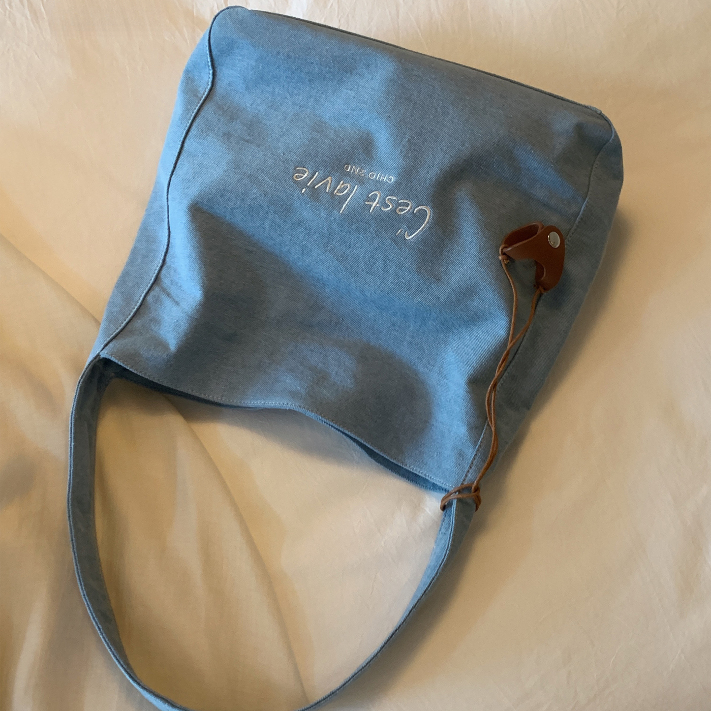 霓虹甜心托特包包女紅色帆布包通勤單肩包