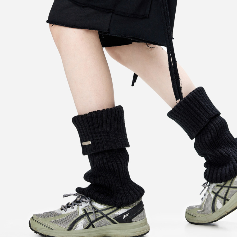 腿套白色針織女款冬季發熱保暖襪套雪地靴堆堆襪冬季小腿襪子加厚