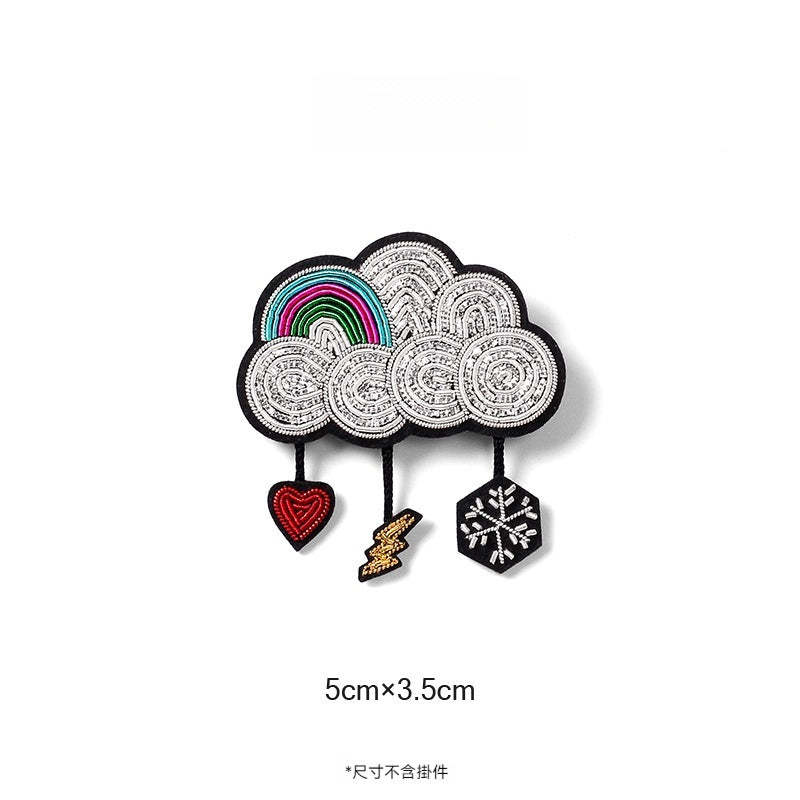 卡通彩虹胸針設計感小眾飾品精緻高檔西裝別針衣服防走光配飾徽章