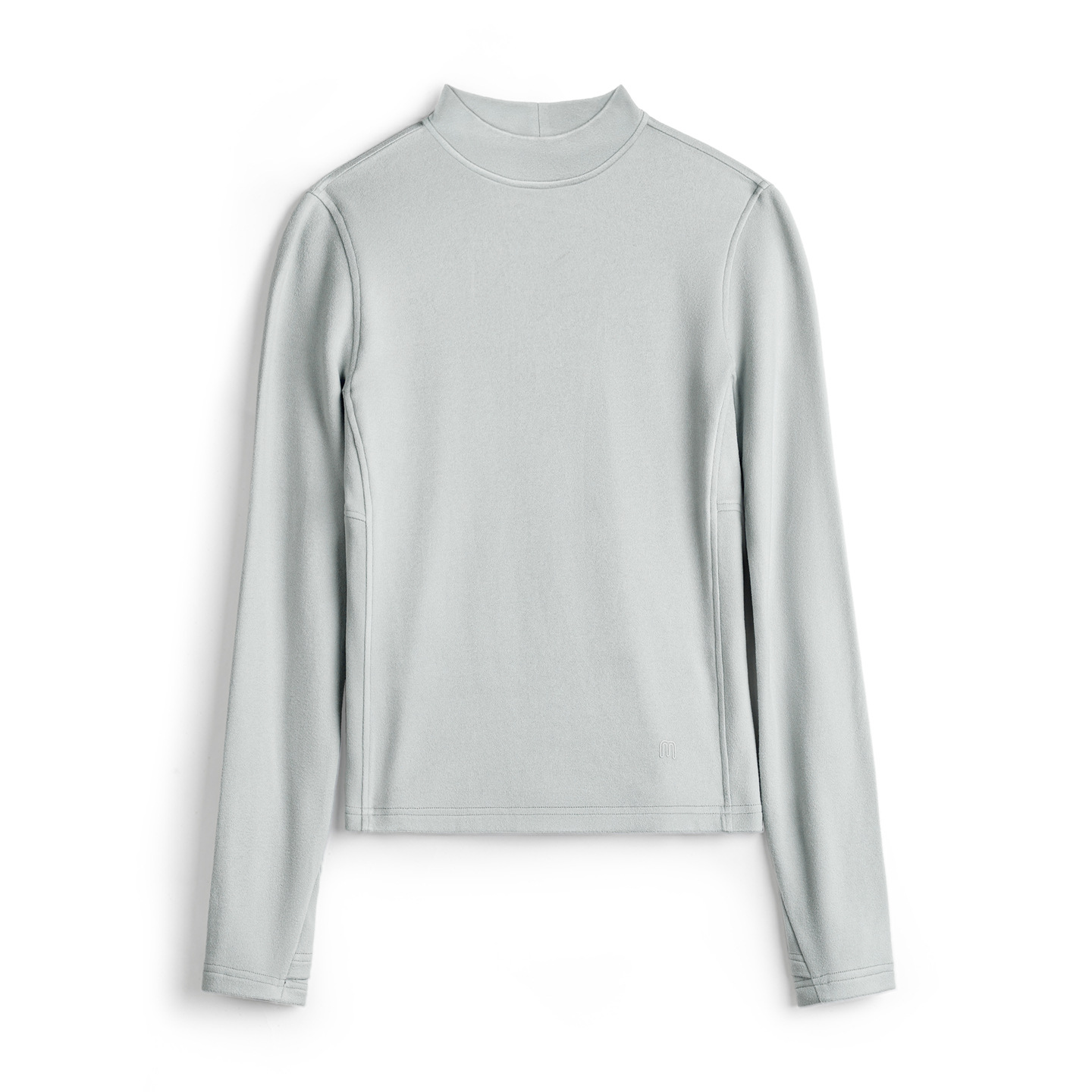 半高領正肩加厚磨毛保暖絨內搭修身長袖T恤上衣打底衫女秋冬