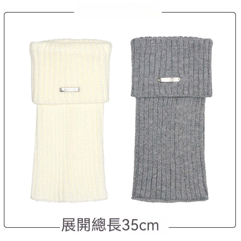 腿套白色針織女款冬季發熱保暖襪套雪地靴堆堆襪冬季小腿襪子加厚