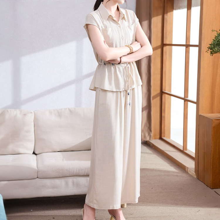 夏套裝端莊大氣中老年女洋氣襯衫短袖上衣服2026新款一整套