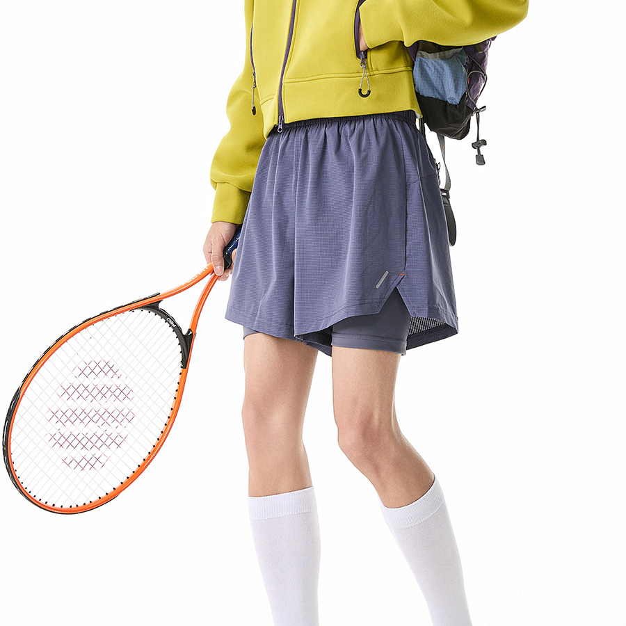 戶外假兩件騎行運動短褲女男2026夏薄款速幹內襯徒步登山褲子