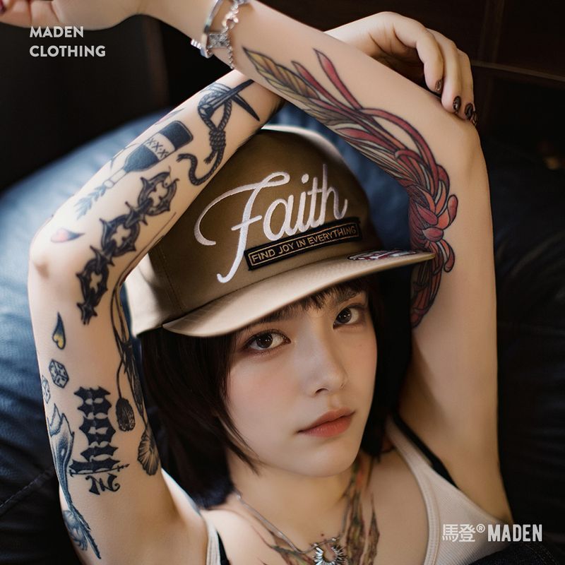 美式高街平簷棒球帽嘻哈風7扣帶可調節便帽小眾時尚遮陽帽夏