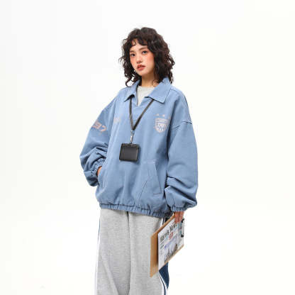 美式街頭vintage工裝夾克外套女春季重磅潮牌上衣