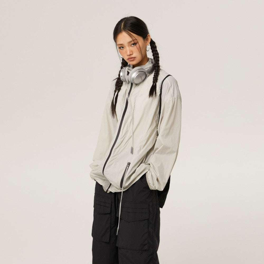 美式復古潮牌upf50防曬衣新款夏季輕薄戶外風防曬服外套