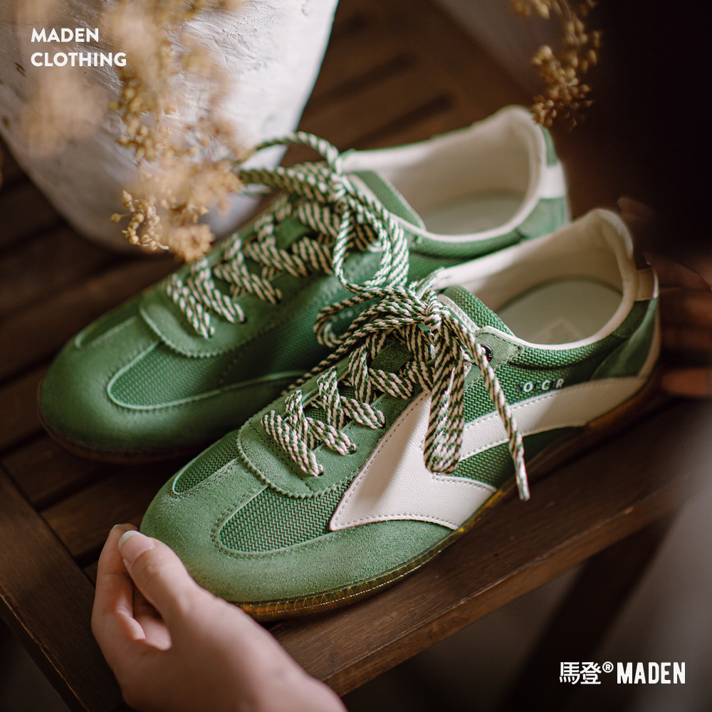 德訓鞋2025新款夏季網面透氣休閒鞋復古運動阿甘鞋潮流板鞋女