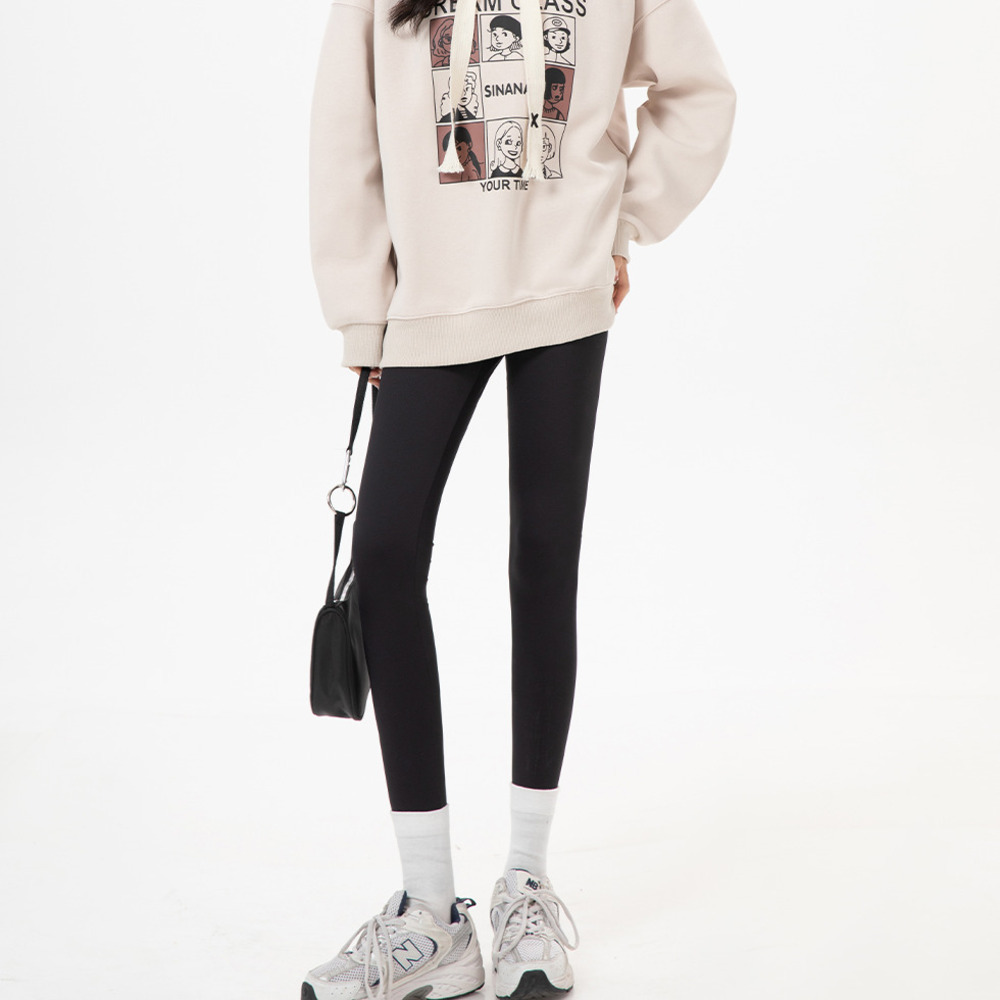 修身打底鯊魚褲女2024秋冬新款外穿緊身保暖芭比褲子