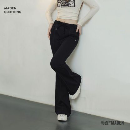 馬登女裝 美式微喇衛褲修身顯瘦垂感休閒褲外穿運動褲瑜伽長褲子秋冬女
