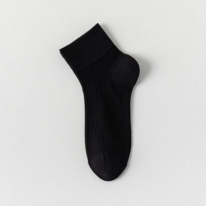 超薄無骨款舒適不勒脚吸汗透氣糖果色耐磨簡約短中筒棉襪女夏