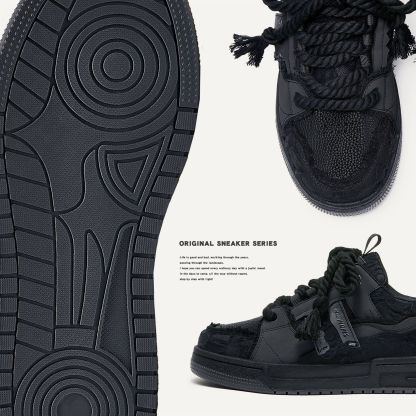 黑騎士青春潮流休閒麵包鞋女板鞋