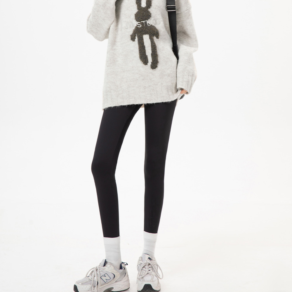 修身打底鯊魚褲女2024秋冬新款外穿緊身保暖芭比褲子