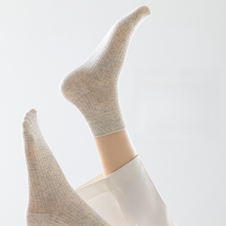 超薄無骨款舒適不勒脚吸汗透氣糖果色耐磨簡約短中筒棉襪女夏