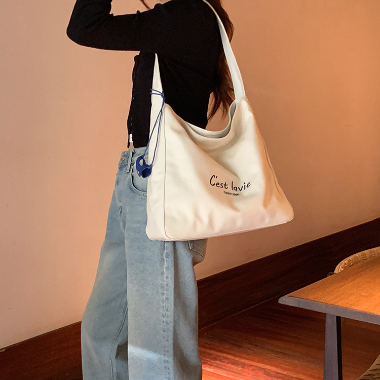 霓虹甜心托特包包女紅色帆布包通勤單肩包