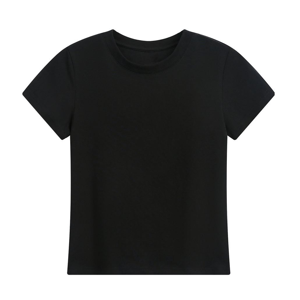 重磅240G正肩短袖女夏索羅娜凉感防曬t恤修身短上衣