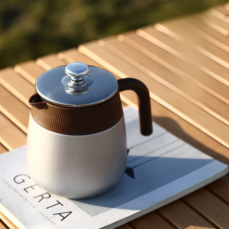 【茶水分離】不鏽鋼覆鈦內膽泡茶壺