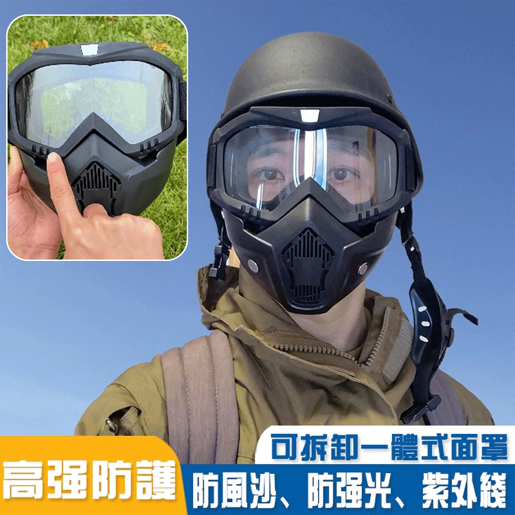 可拆卸電焊騎乘防護面罩