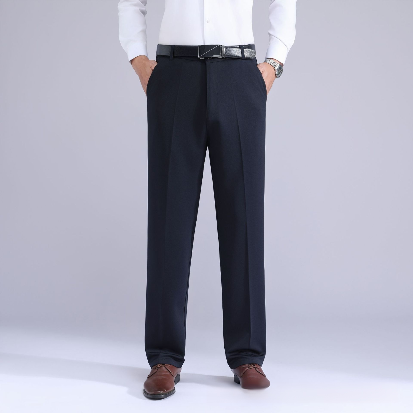 高彈西裝休閒褲