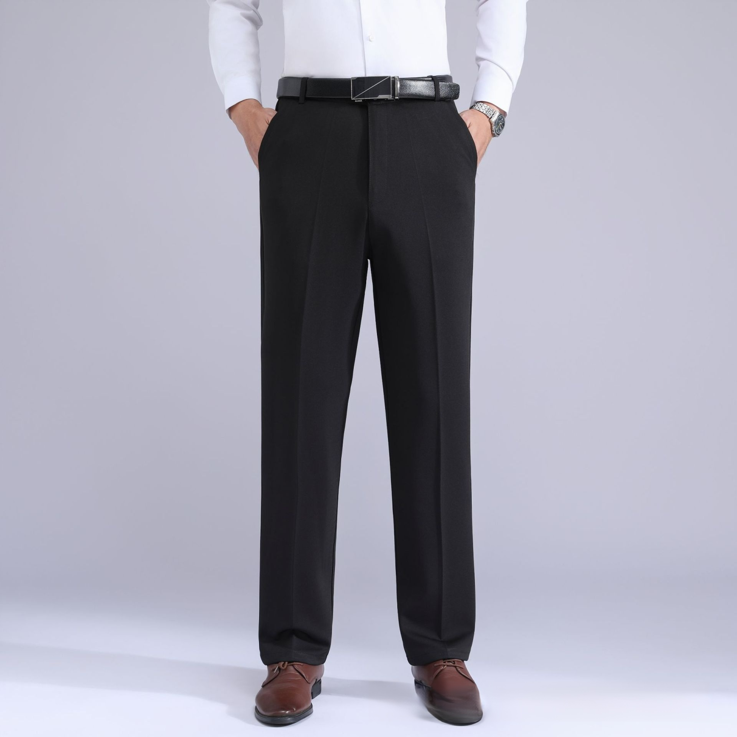 高彈西裝休閒褲