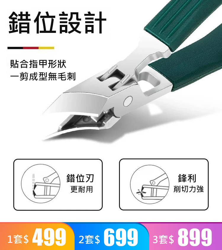 甲溝炎專用斜口指甲剪套裝