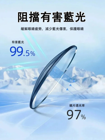 自動變焦光感變色防藍光老花眼鏡