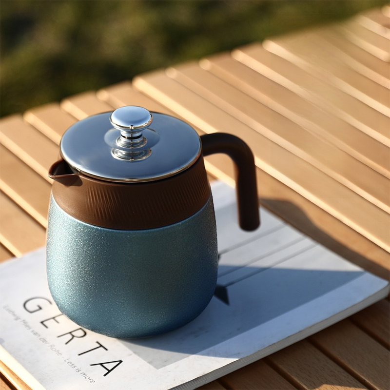 【茶水分離】不鏽鋼覆鈦內膽泡茶壺