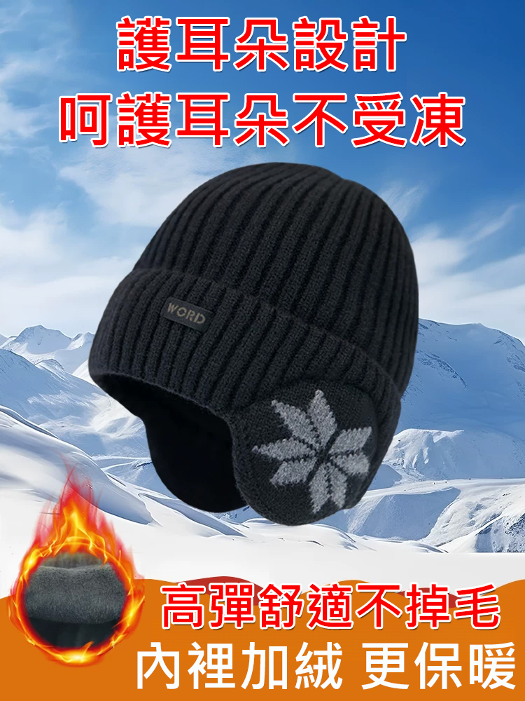 防風抗寒重磅厚絨蓄熱護耳帽