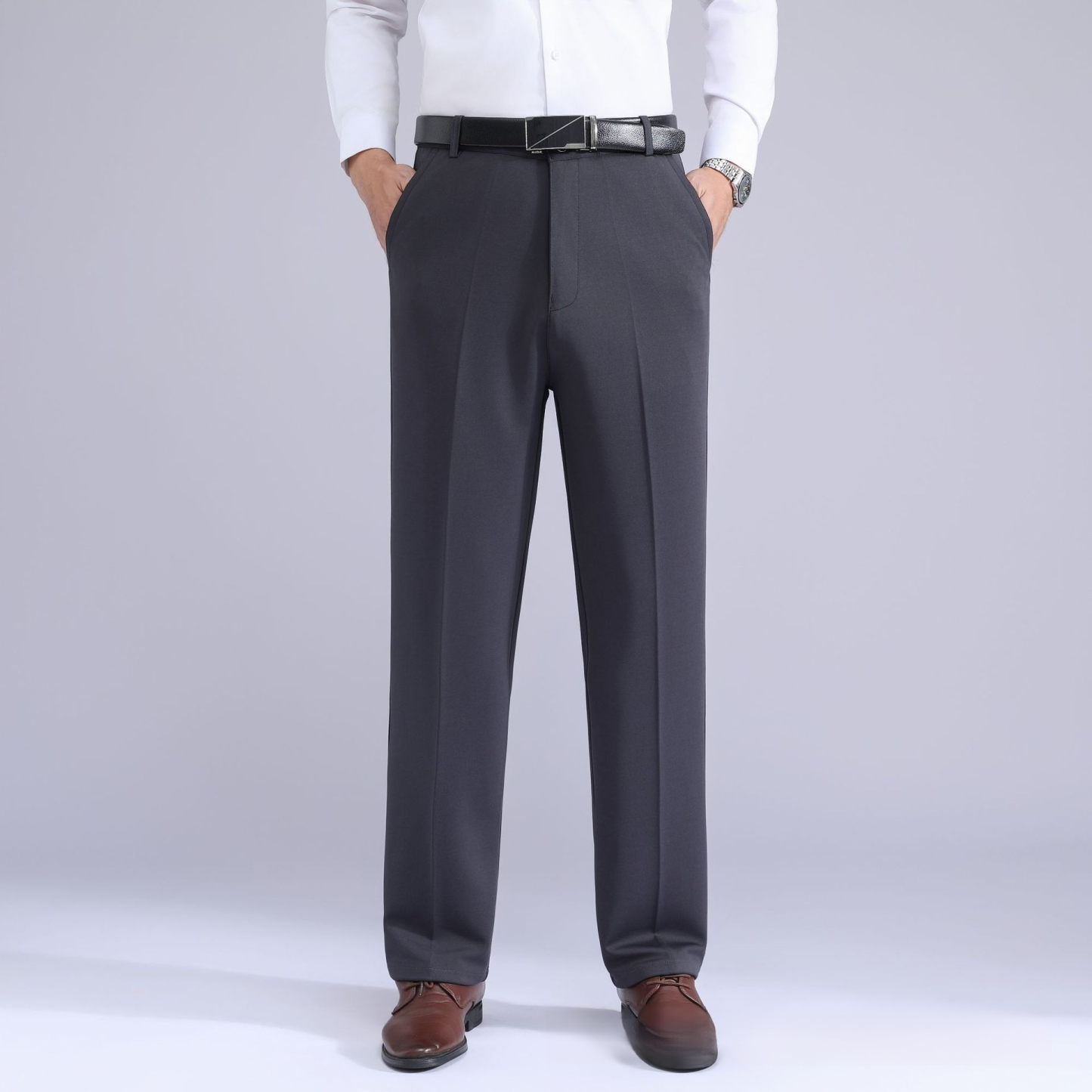 高彈西裝休閒褲