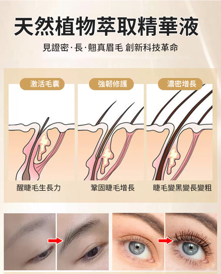 【自然濃密】睫毛營養液修護液