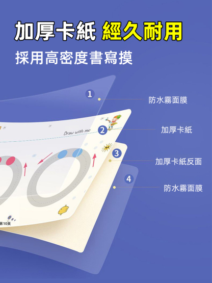 【專注力提升】可擦兒童控筆訓練卡重複使用