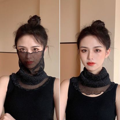百變圍巾掛耳式防曬面罩，可當配件裝飾可當面巾防曬透氣，真正的物超所值