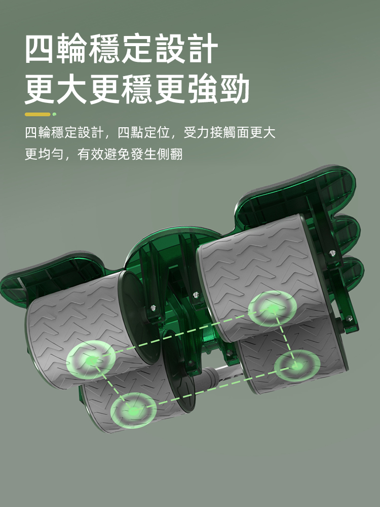 四輪六肘自動回彈計時健腹輪