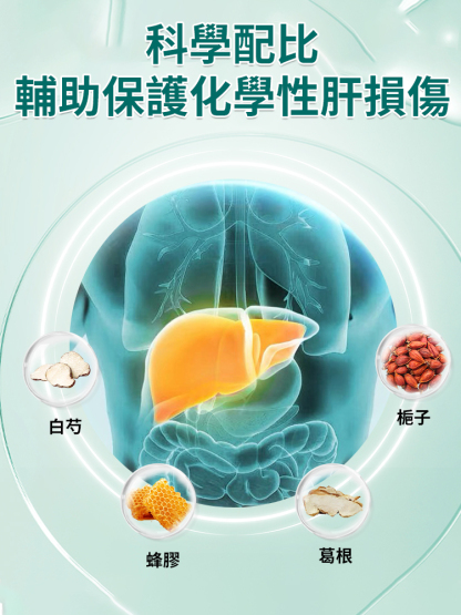 葛根蜂膠白芍梔子片，護肝要趁早，老了就晚了