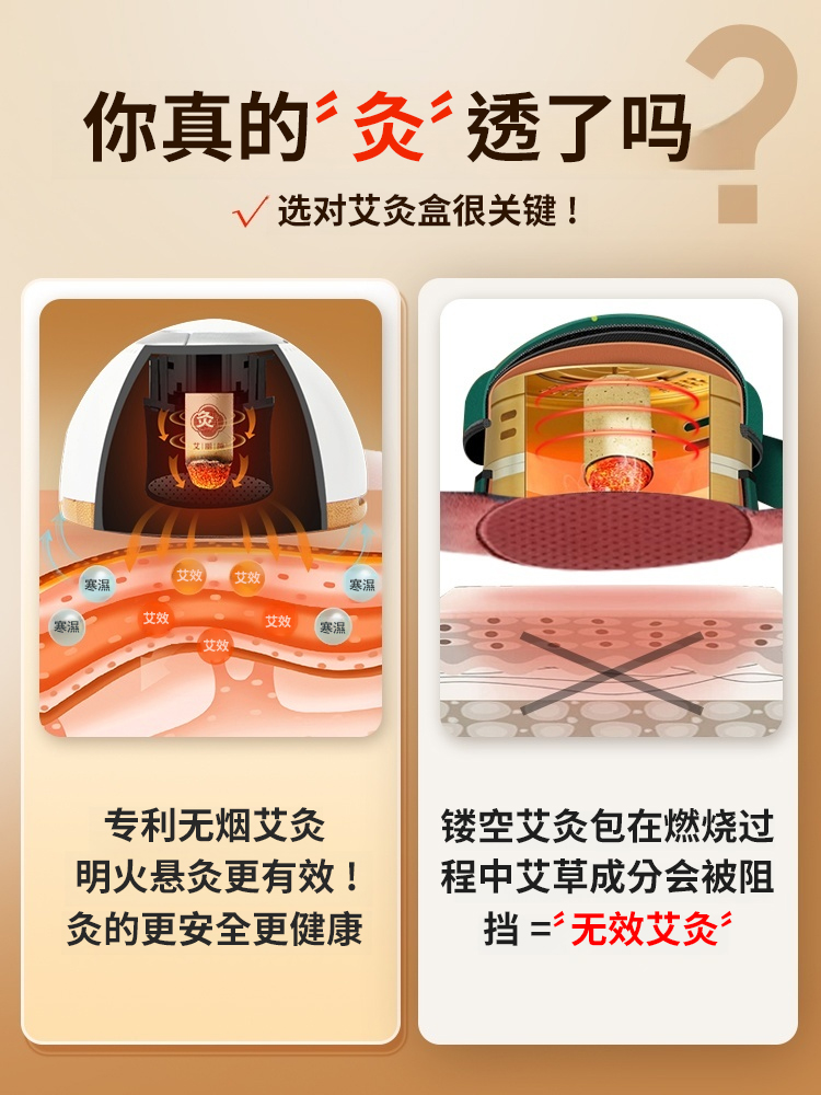 【三伏艾灸效果翻倍】無菸多功能艾灸罐，體虛盜汗，失眠多夢，關節疼痛就熏一熏