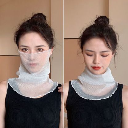 百變圍巾掛耳式防曬面罩，可當配件裝飾可當面巾防曬透氣，真正的物超所值