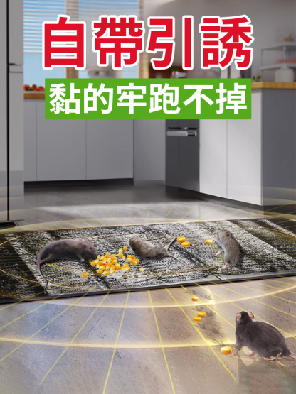 【1晚上抓1窩】超強力滅鼠魔毯，超大尺寸，可隨意剪裁放置地面等強力粘膠，滅絕老鼠