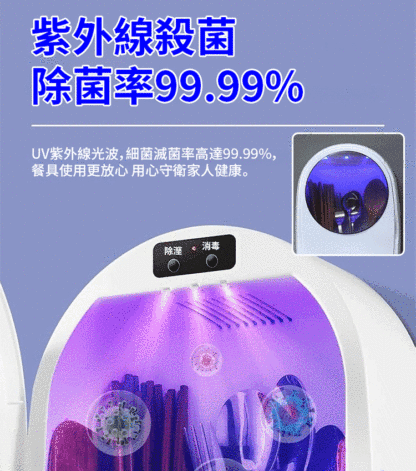 免打孔壁掛消毒筷籠-磁吸式防塵蓋輕推自動貼合