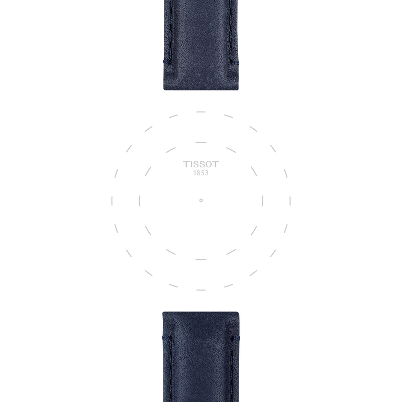 Tissot Official Blue Leather Strap Lugs 20 mm