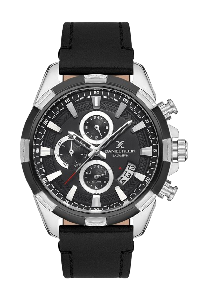 DANIEL KLEIN EXCLUSIVE MEN BLACK DIAL WATCH