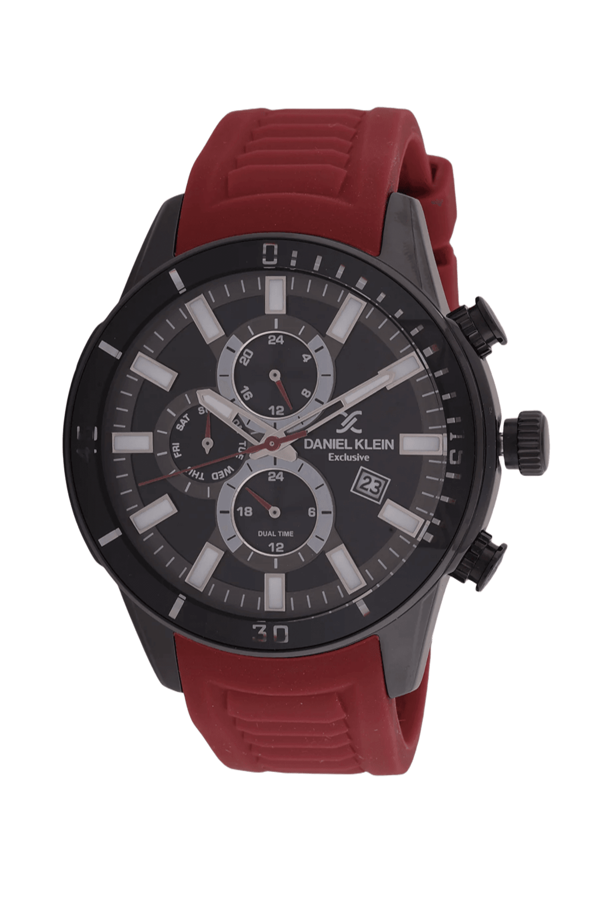BLACK EXCLUSIVE MEN WATCH WITH SILICONE STRAP
