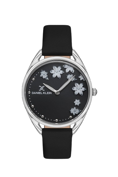 DANIEL KLEIN TRENDY WOMEN BLACK - MATT DIAL WITH PATTEM WATCH